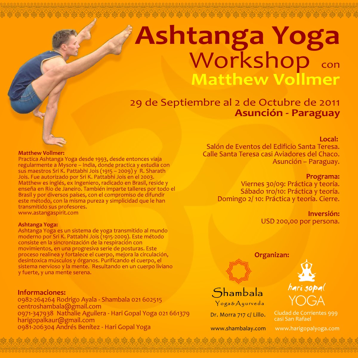 BODHI de Ashtanga Yoga con Matthew Vollmer