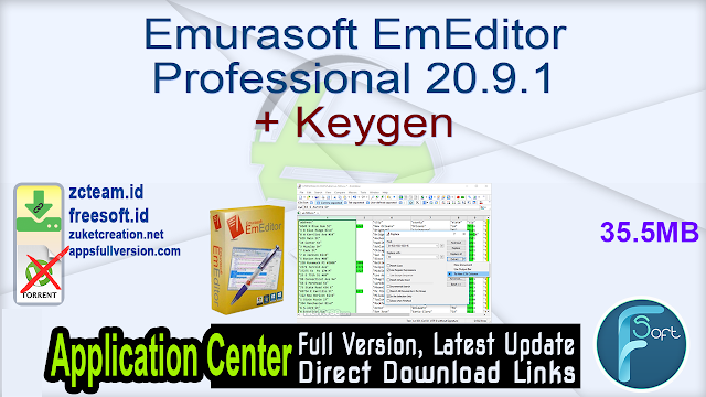 Emurasoft EmEditor Professional 20.9.1 + Keygen_ ZcTeam.id