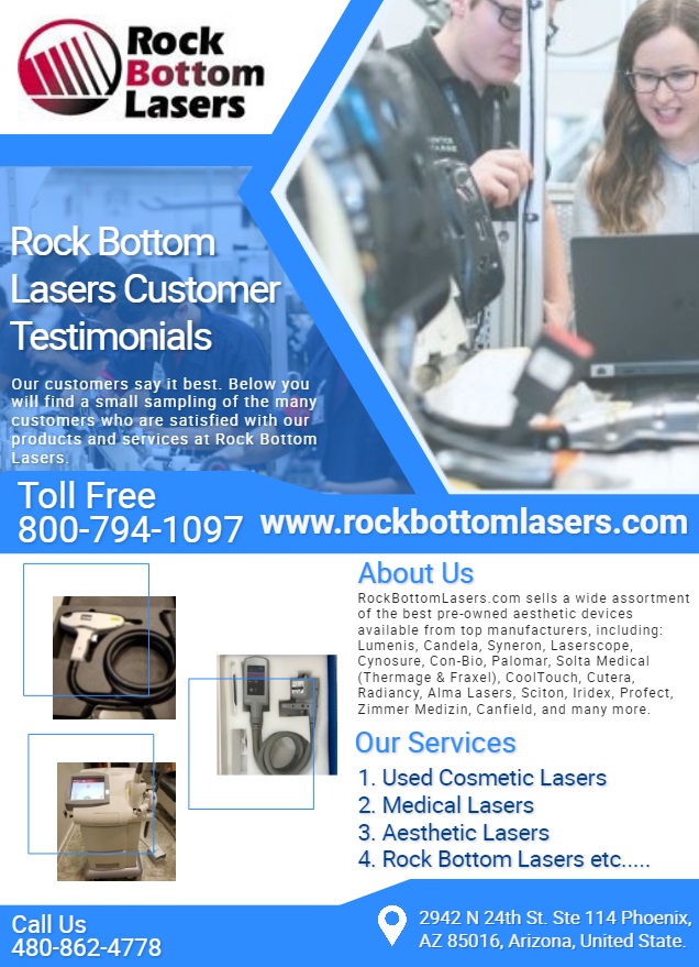 Rock Bottom Lasers and Cosmetic Laser Skin Lasers for Sale and Their