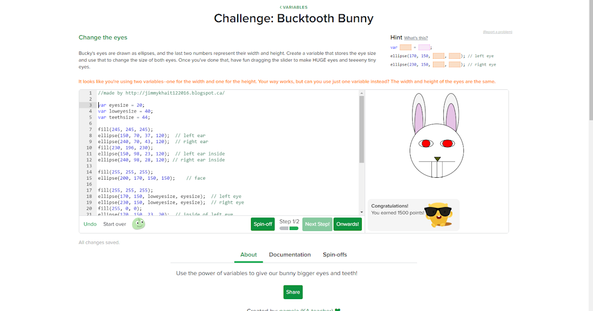 S1 Bucktooth Bunny Khan Academy