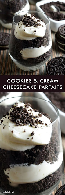 Crazy Delicious Cookies and Cream Cheesecake Parfaits