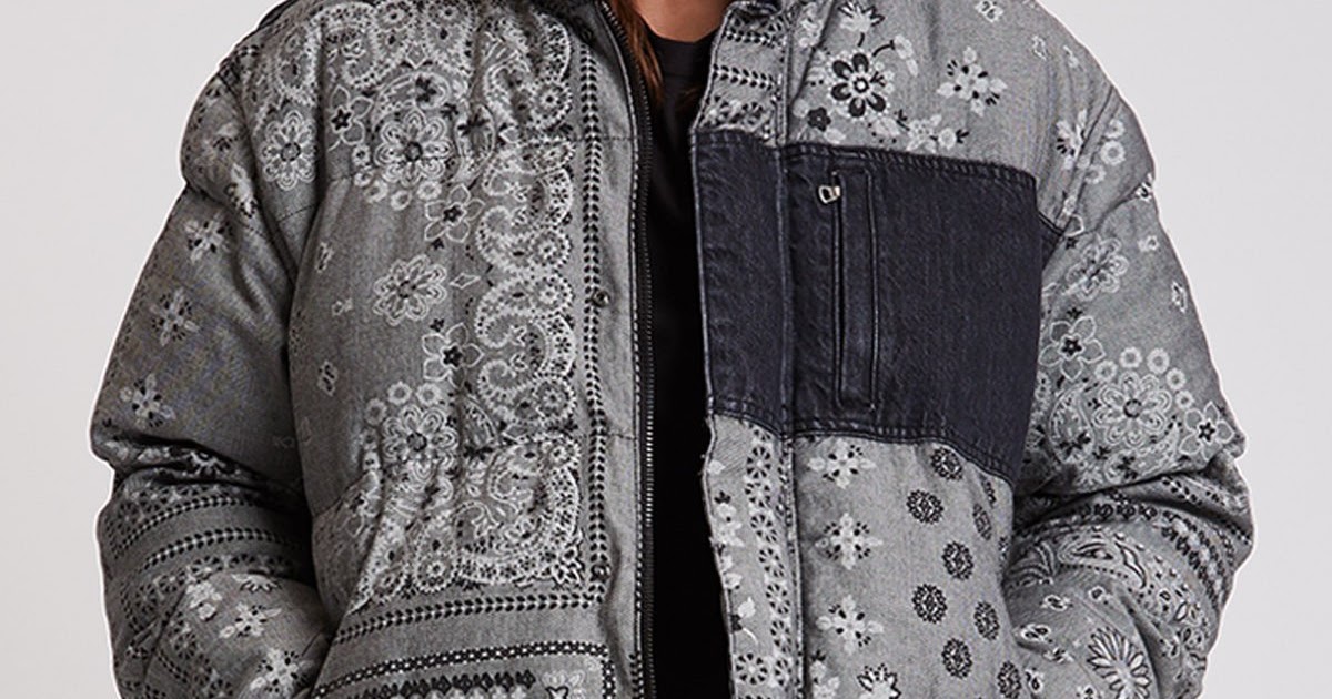 Cute Find for the Gents Hudson bandana Puffer Jacket (on Sale)
