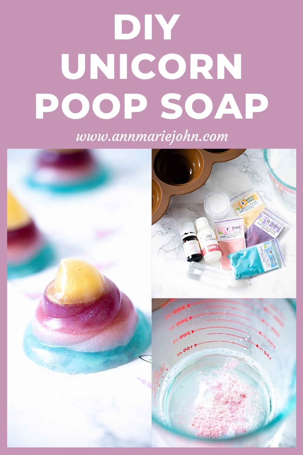 DIY Unicorn Poop Soap