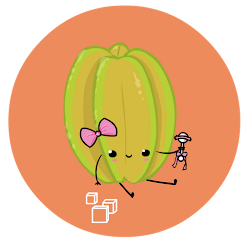 how to draw a star fruit 4