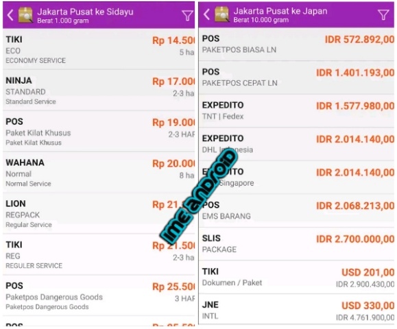 8 Aplikasi Cek Ongkir Yang Tepat Ime Android