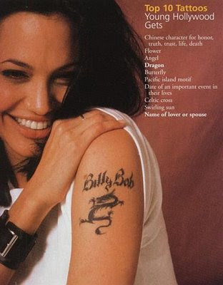 Jolie 39s extensive collection of tattoos has often been addressed by