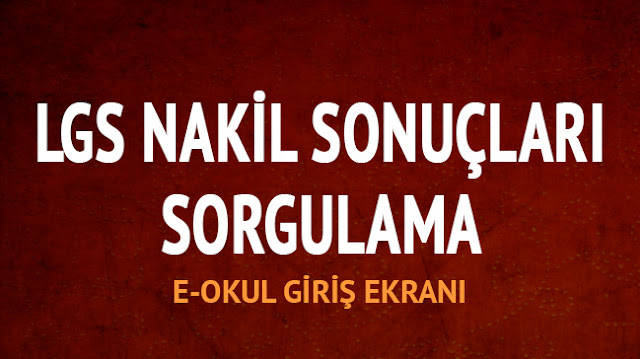 2019 LGS 1. Nakil Sonuçları Ne Zaman, Saat Kaçta Açıklanacak?