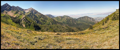Panorama of Freedom Peak and Provo Mountain from Cascade Saddle