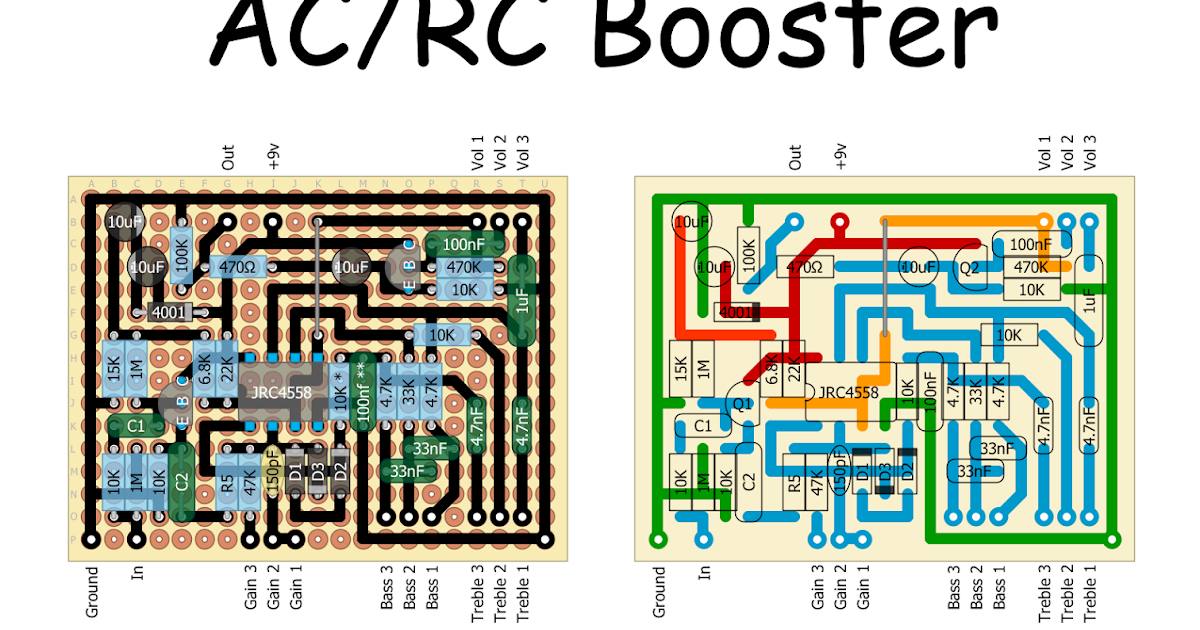 Perf and PCB Effects Layouts: Xotic AC & RC Booster
