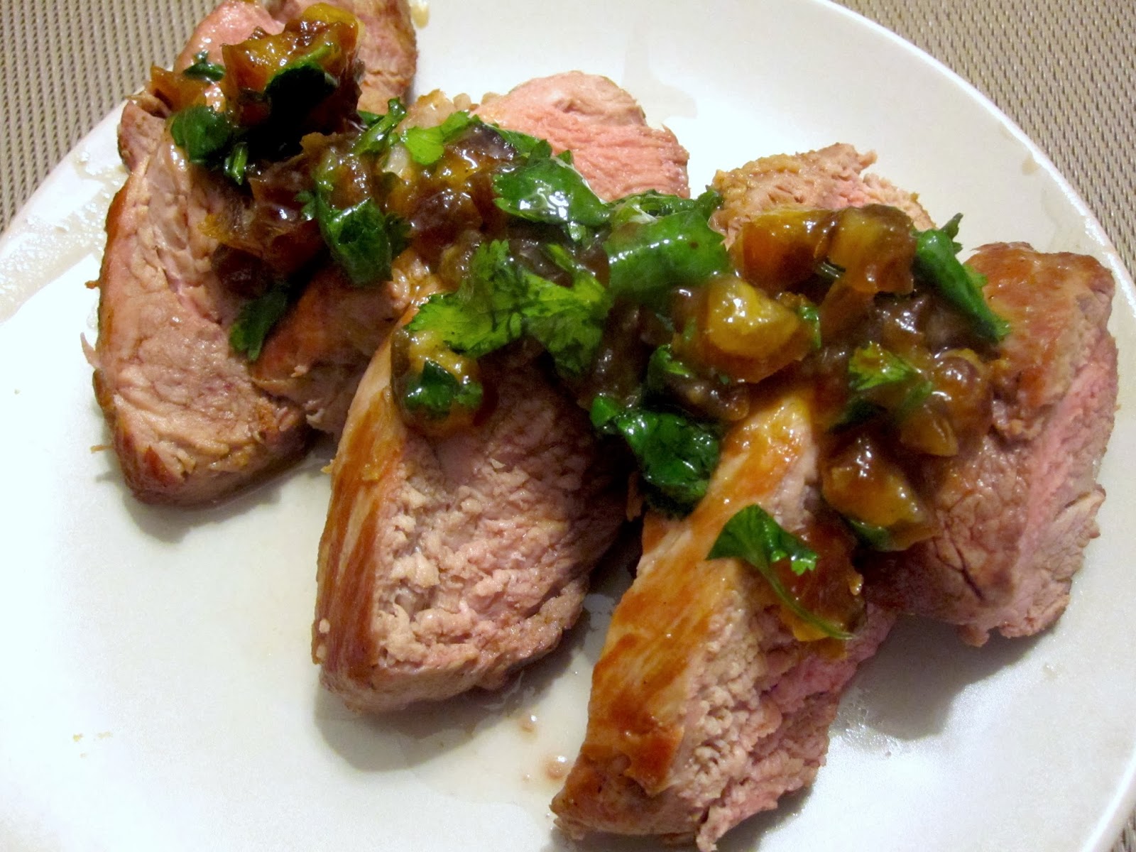 Makers and Bakers Pork Tenderloin with Date and Cilantro Relish