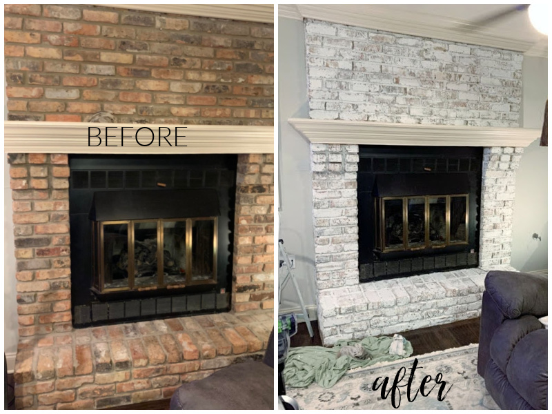 How to Update a Brick Fireplace with Chalk Paint DIY Beautify