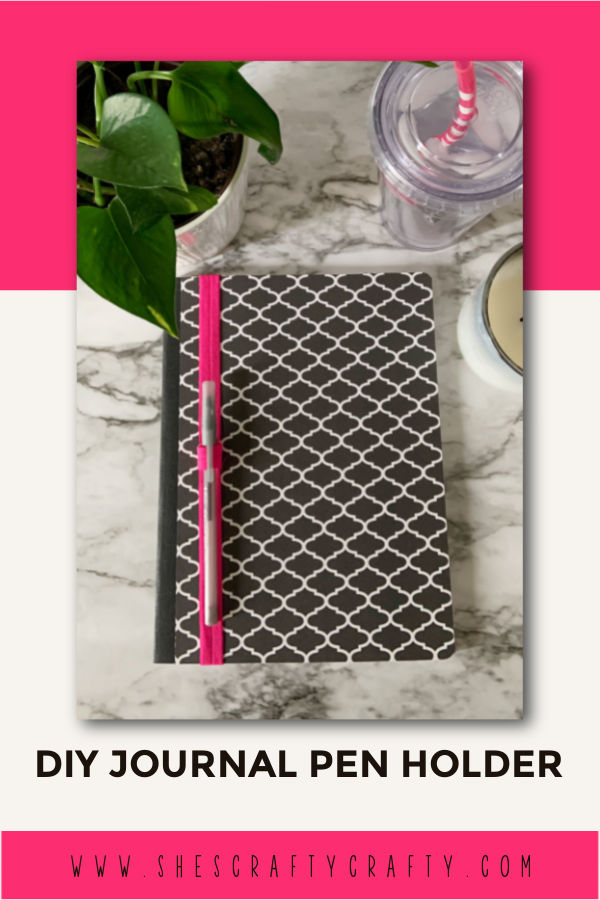 DIY Pen Holder for Composition Book Journal - pinterest pin.