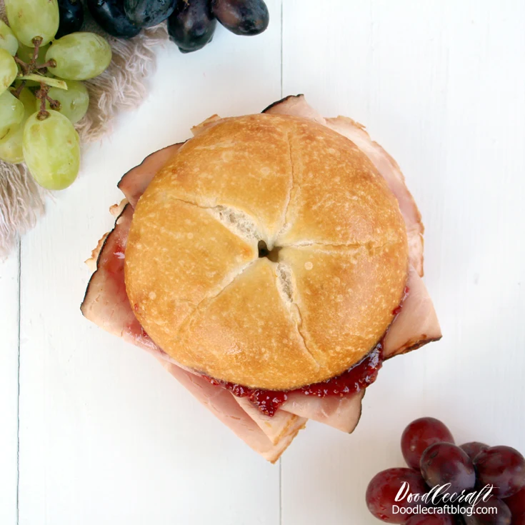 Raspberry Jam Cream Cheese Ham Sandwich Recipe!