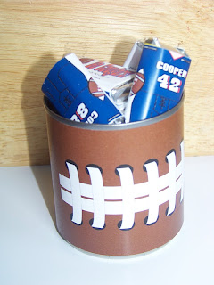 Football Party Favor printable by Kandy Kreations. A great and easy party favor to fill with your favorite treats.