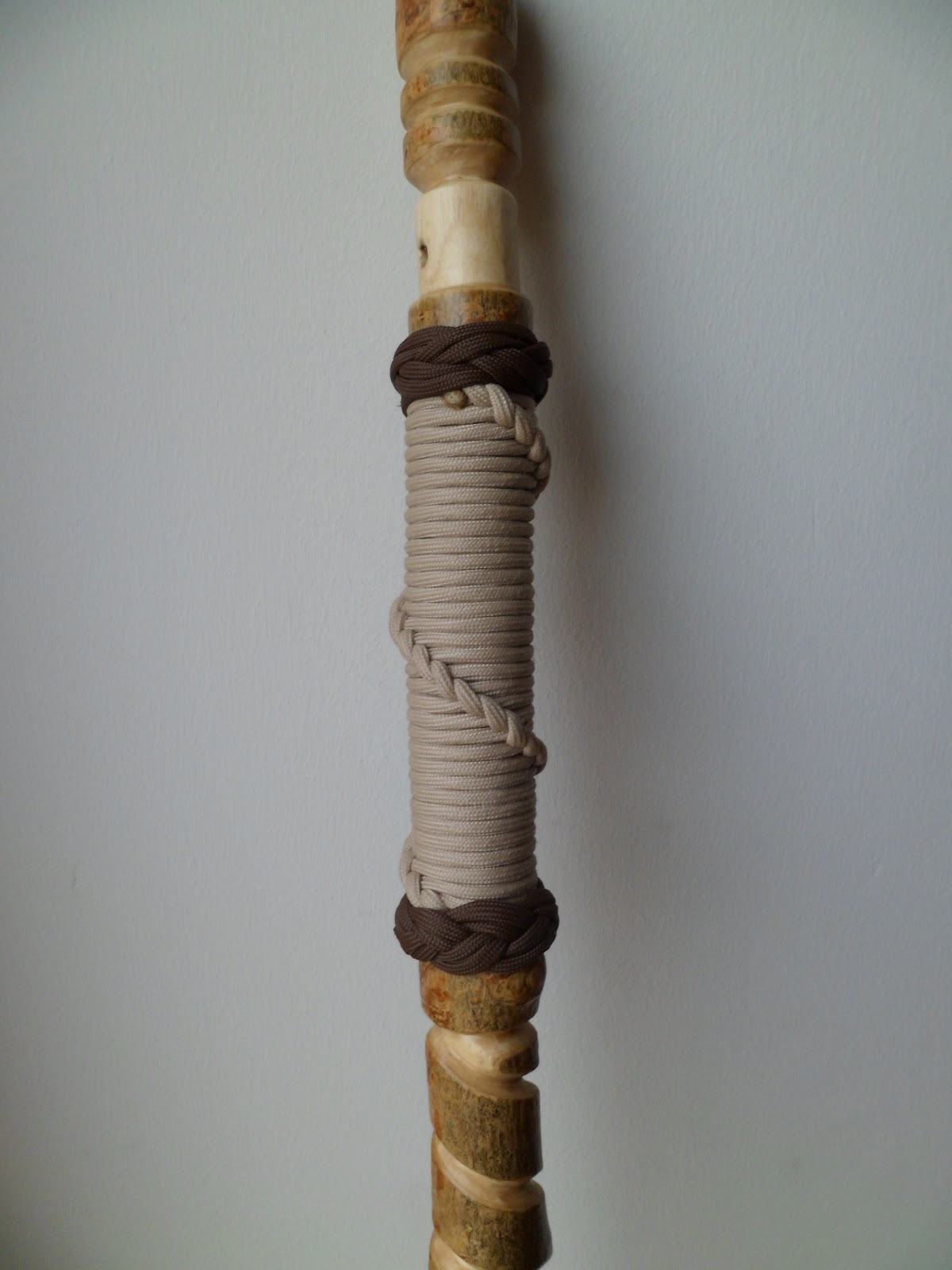 EVERYTHING PARACORD UK 550 paracord hiking stick wrap with turks head