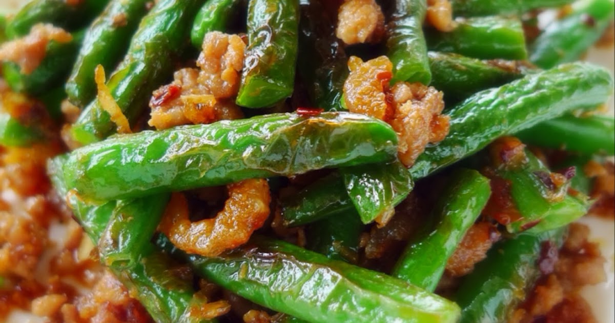 Minty's Kitchen Fried Green Beans with Minced Pork & XO Sauce [乾煸四季豆]