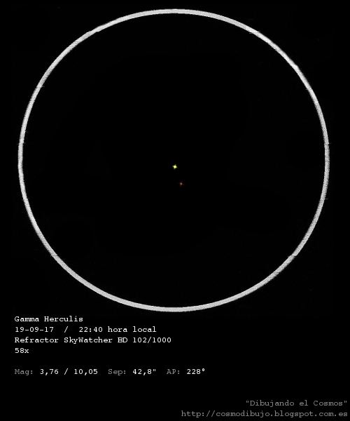 Dibujando el cosmos Gamma Herculis
