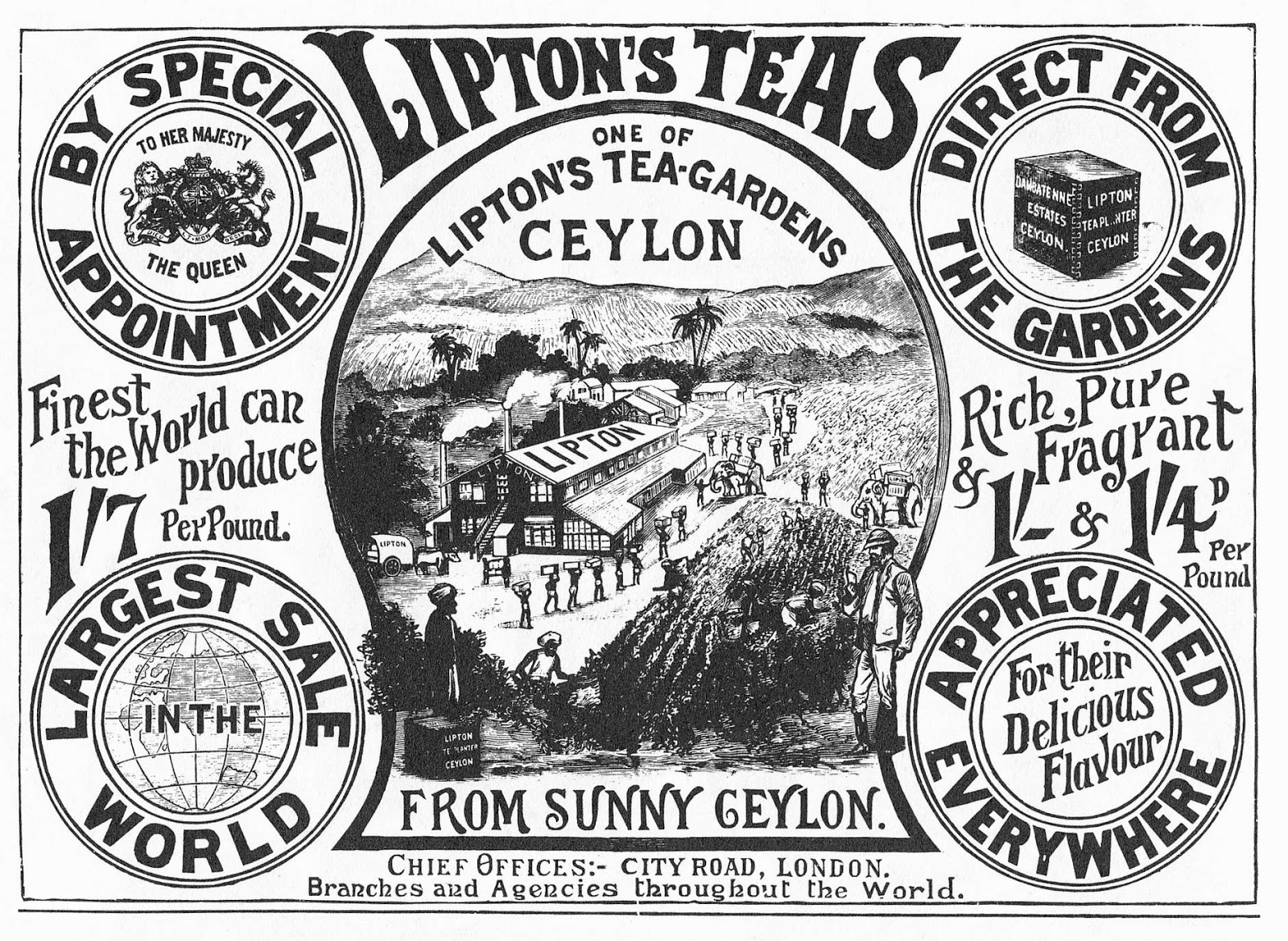 Progress is fine, but it's gone on for too long. Lipton's Teas 1897