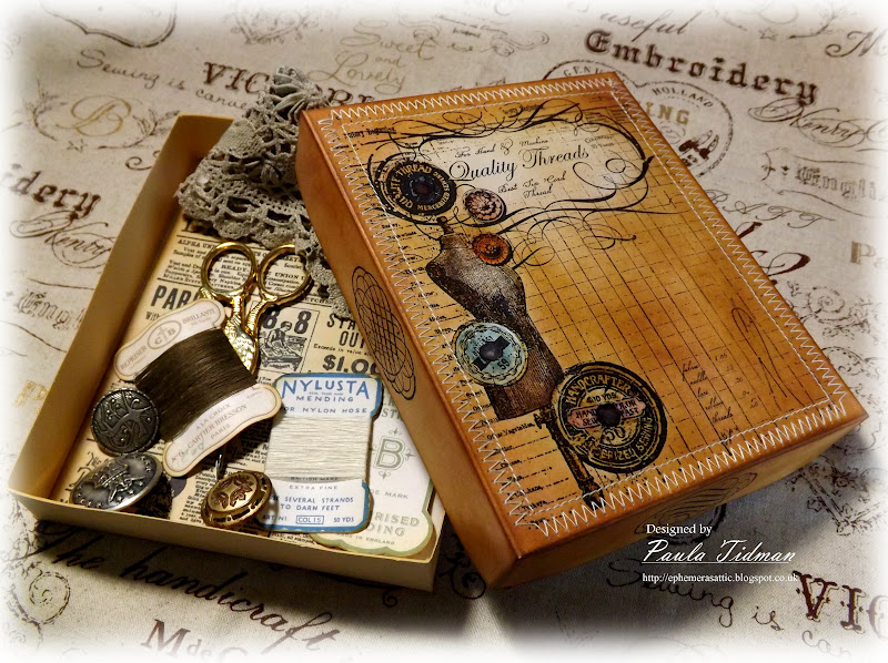 Ephemera's Attic: Vintage Sewing Box for That's Crafty