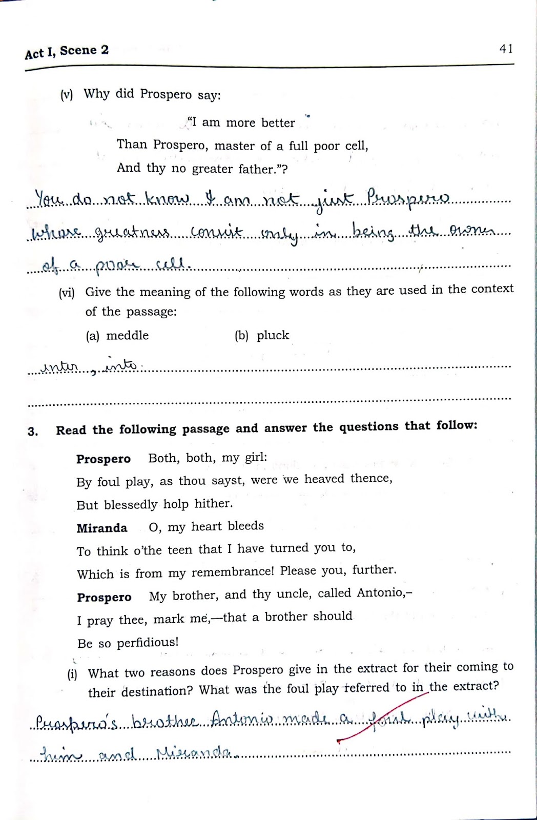 ISC TEMPEST BY SHAKESPEARE WORKBOOK ANSWERS ACT 1 SCENE 2 - ISC HUB