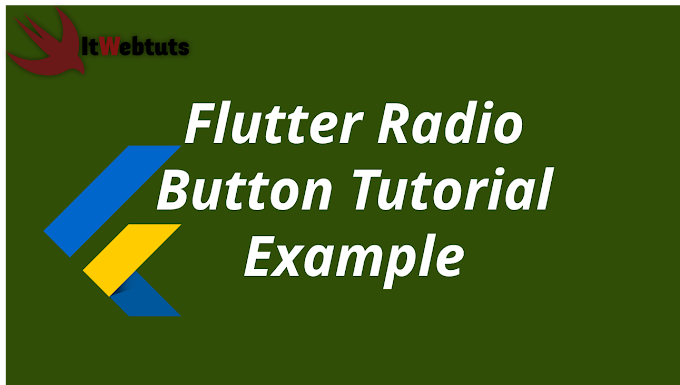 Flutter Radio Button Tutorial Example 