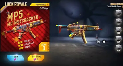 Free Fire MP5 Mr Nutcracker Redeem Code For Free