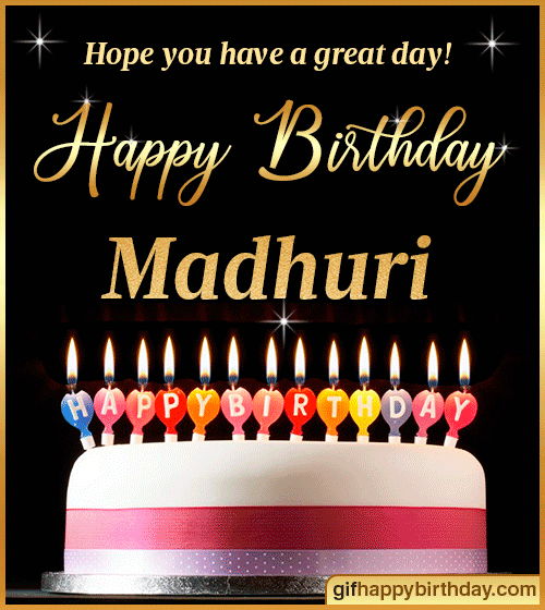 ▷ Wish Happy Birthday GIFs with Name Madhuri