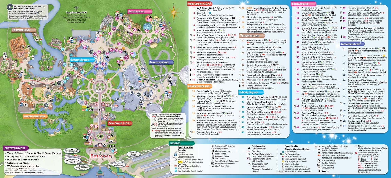 Atracciones de Disney Mapa de Disney Magic Kingdom