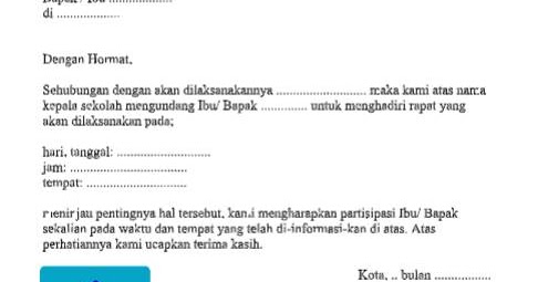 1000 Contoh Undangan Rapat Penyusunan Rkas Terbaik Contoh Undangan