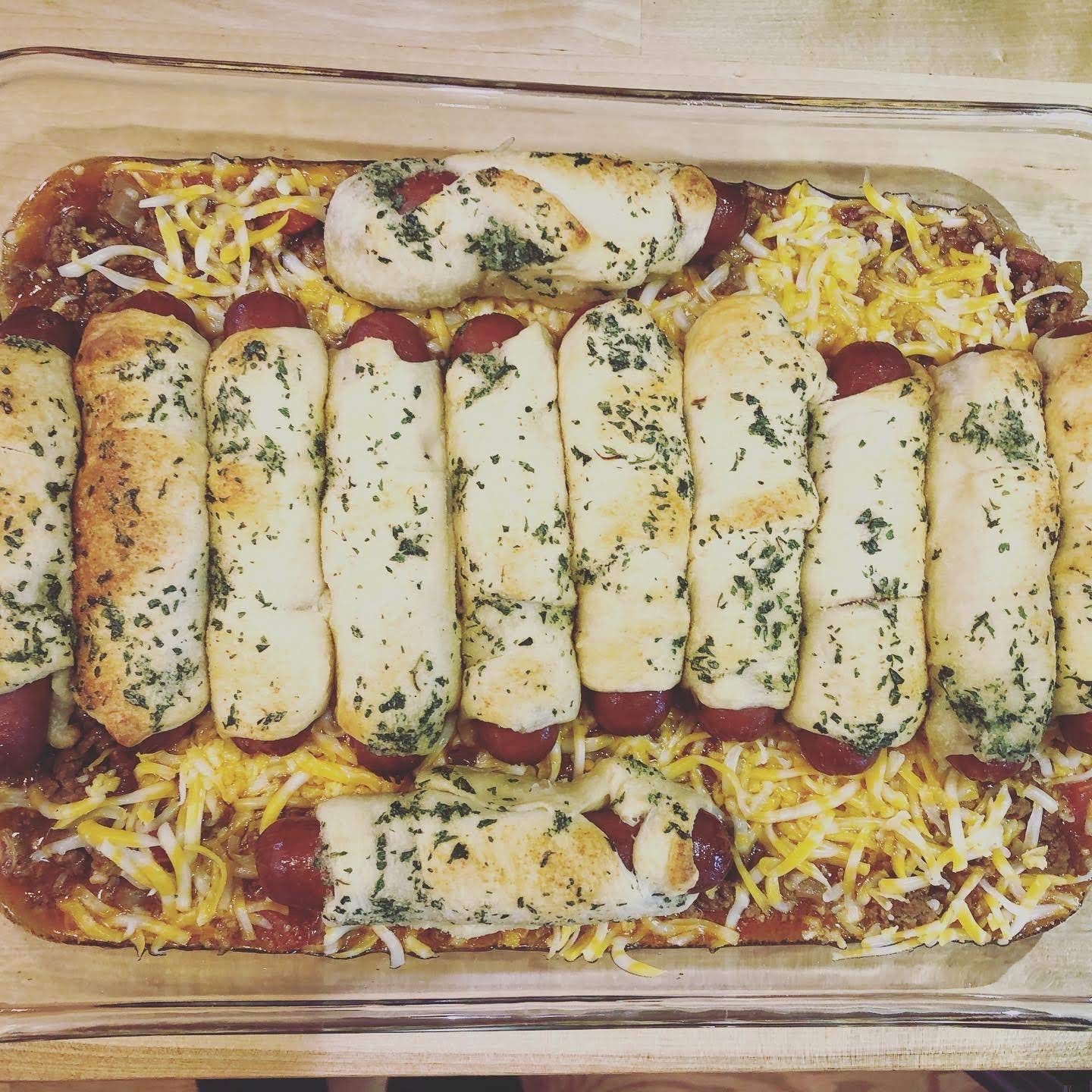 Crescent Roll Hot Dog Chili Bake Happy Mom Life