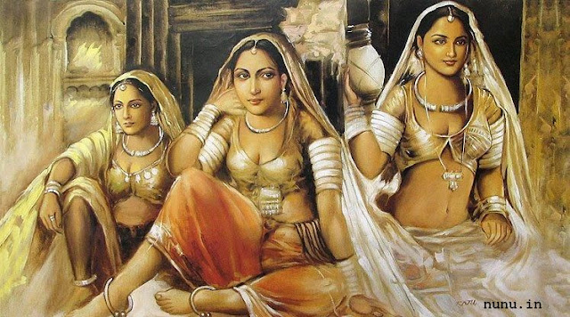 Rajasthani Girls Art Paintings 30