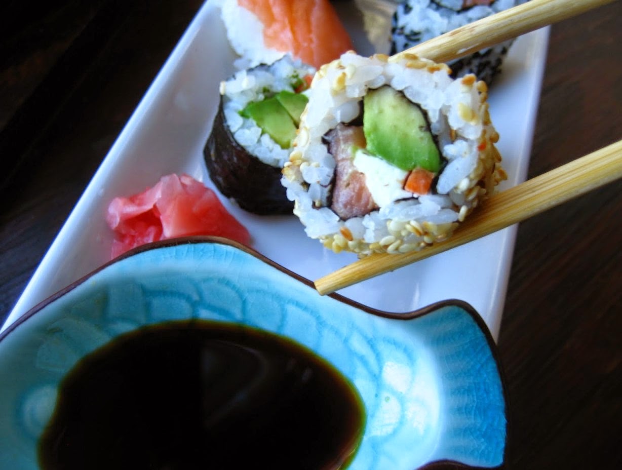 Making Sushi Roll From California Recipe