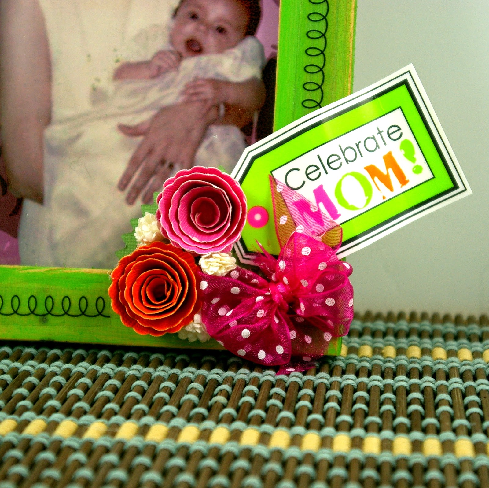 SRM Stickers Blog - Mother's Day Frame by Michelle - #altered #mother's day #mother #stickers #frame