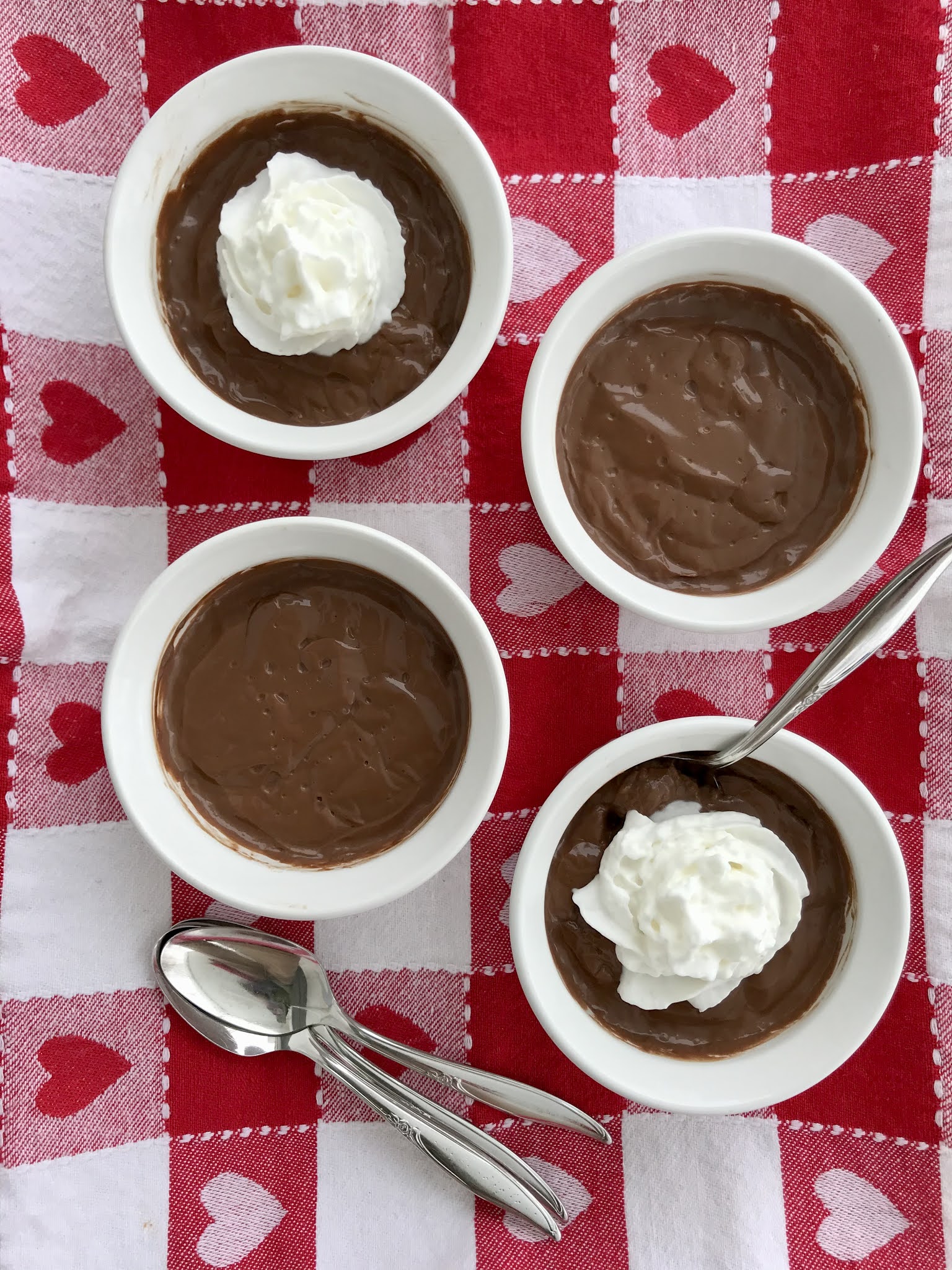 Savory Moments: Smooth &amp; creamy homemade chocolate pudding for four