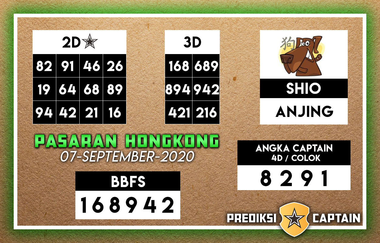 Syair Hongkong Malam Ini Senin 07092020 Syair SGP Hari