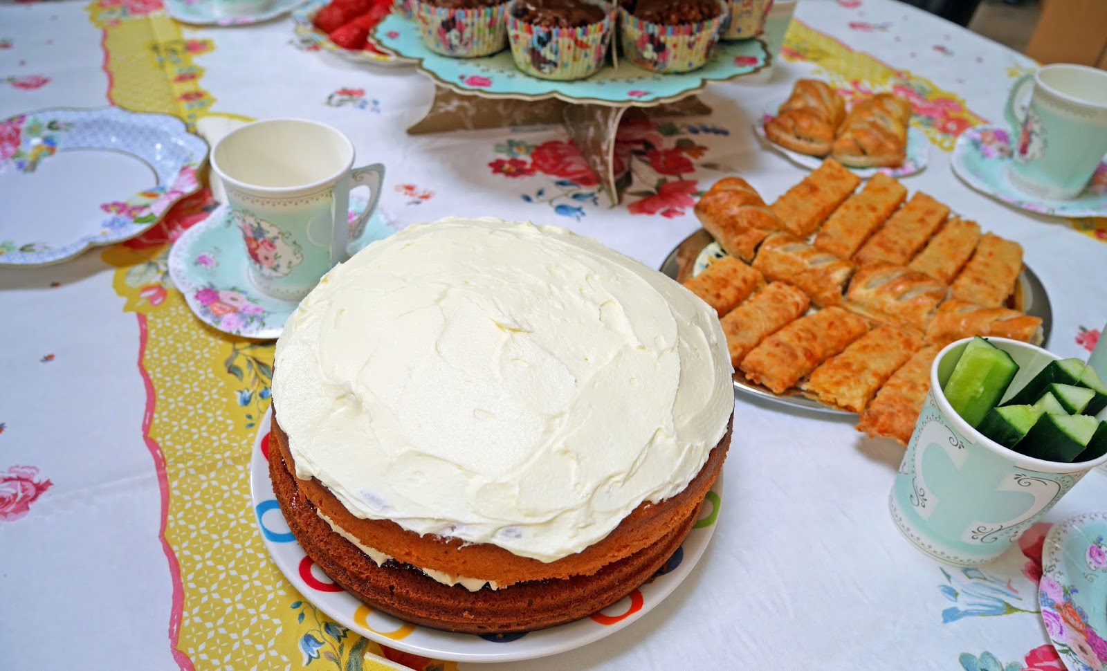 Victoria Sandwich cake for dessert at the Truly Scrumptious afternoon tea