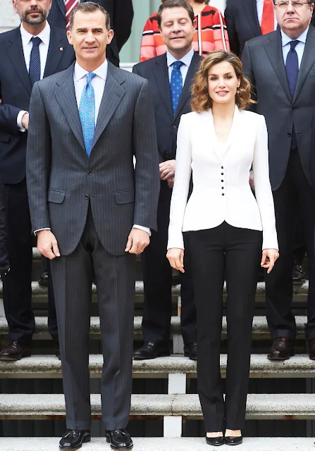 King Felipe and Queen Letizia attended a Meeting of the National Commission for the commemoration