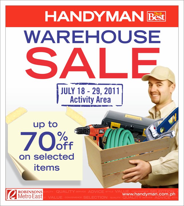 The Best Things in Life are Free Handyman Warehouse Sale