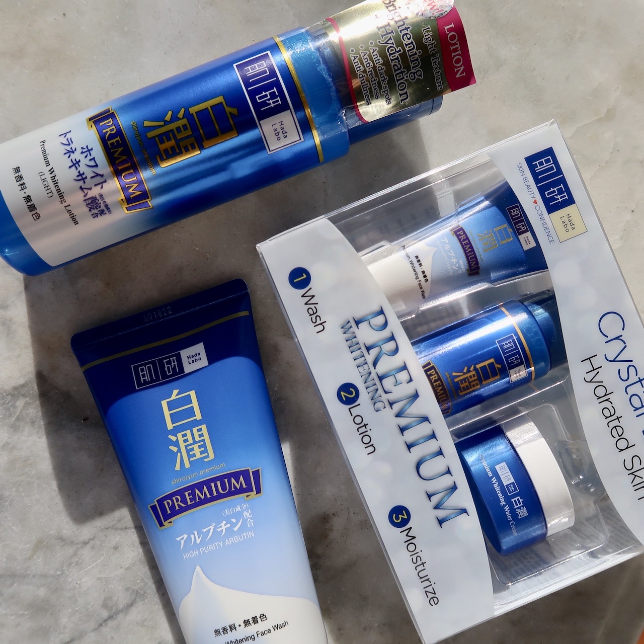 Hada Labo Premium Whitening Skin Care Line Review gentle, dryness