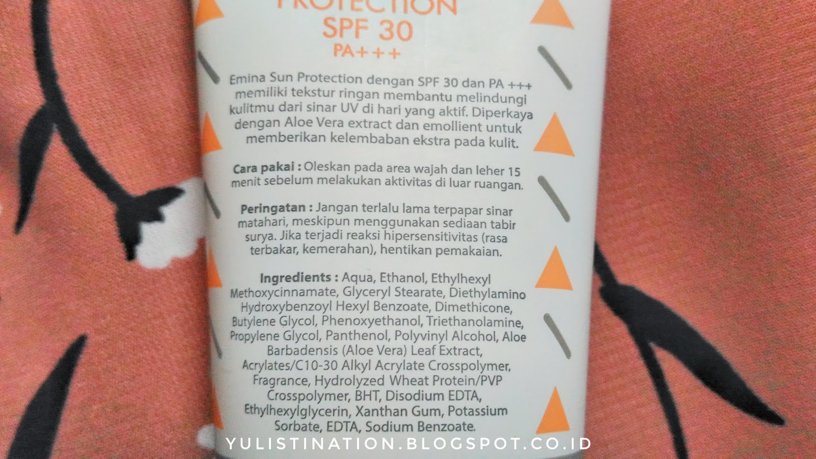 REVIEW Emina Sun Protection SPF 30 PA+++ The Yulistinay's Diary