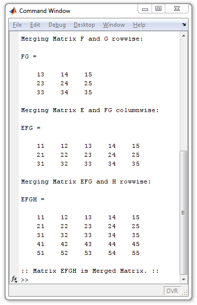 How to MERGE NON-IDENTICAL SIZE matrix in MATLAB - INFO4EEE