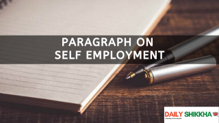 paragraph on Self Employment