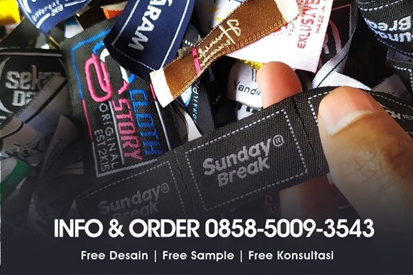 Ukuran Label Woven ukuran label woven