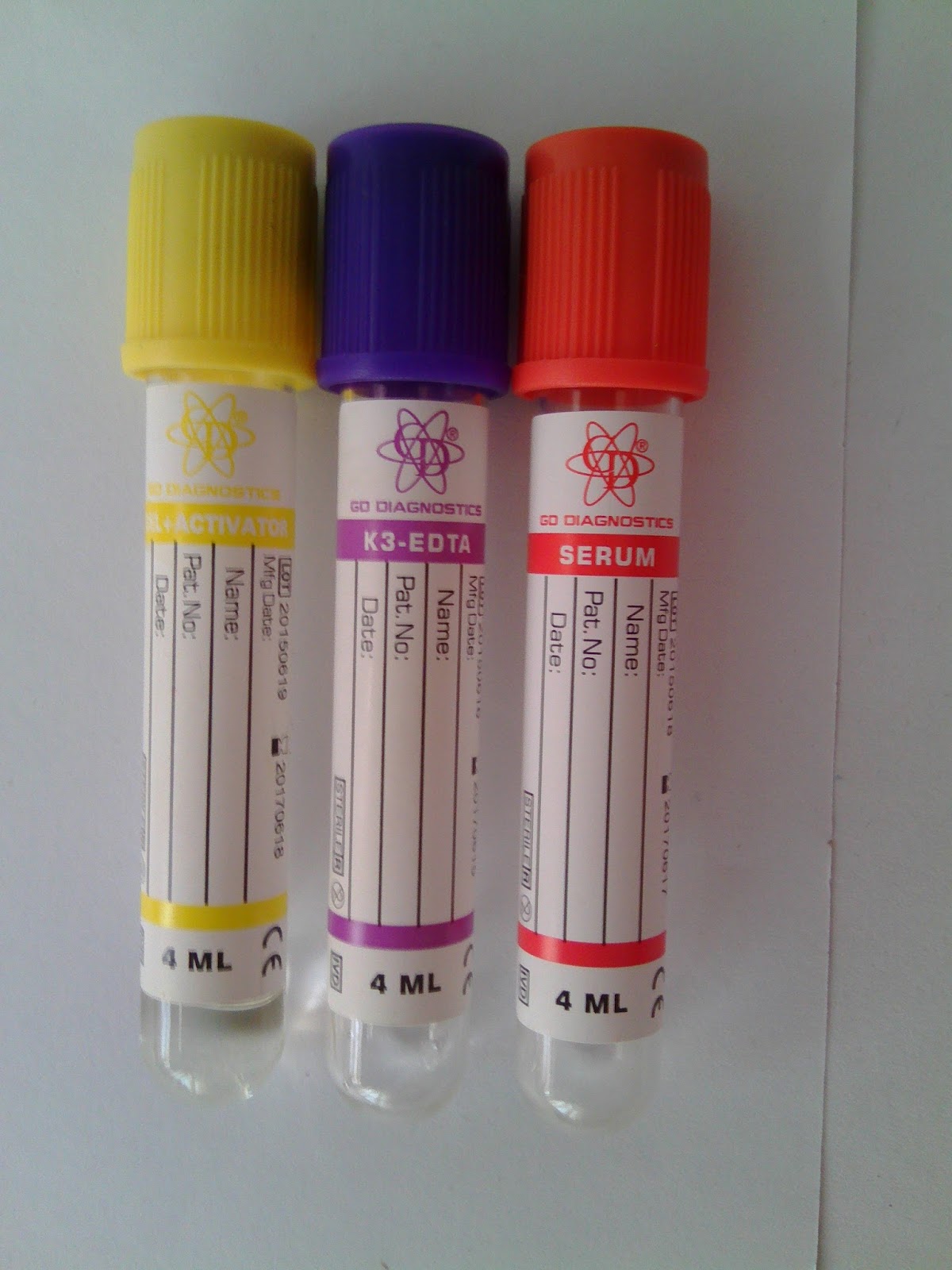 DISTRIBUIDORA FM, C.A: TUBOS DE EXTRACCIÓN DE SANGRE