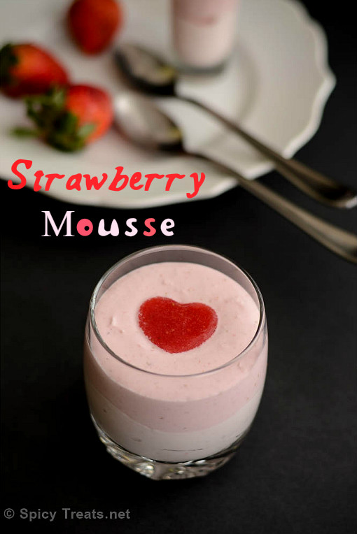 Eggless Strawberry Mousse