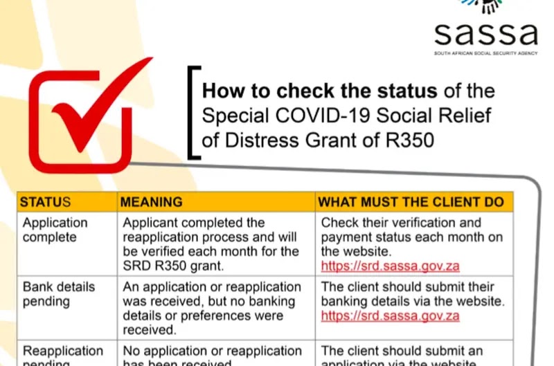 SRD grant Here’s how to check your SASSA application status