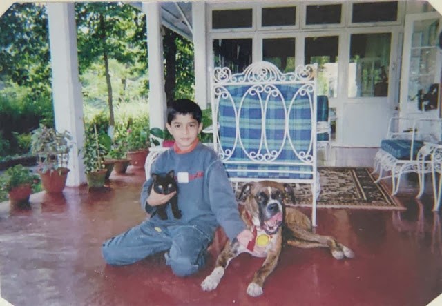 Raghav and Notty after the Darjeeling Dog Show