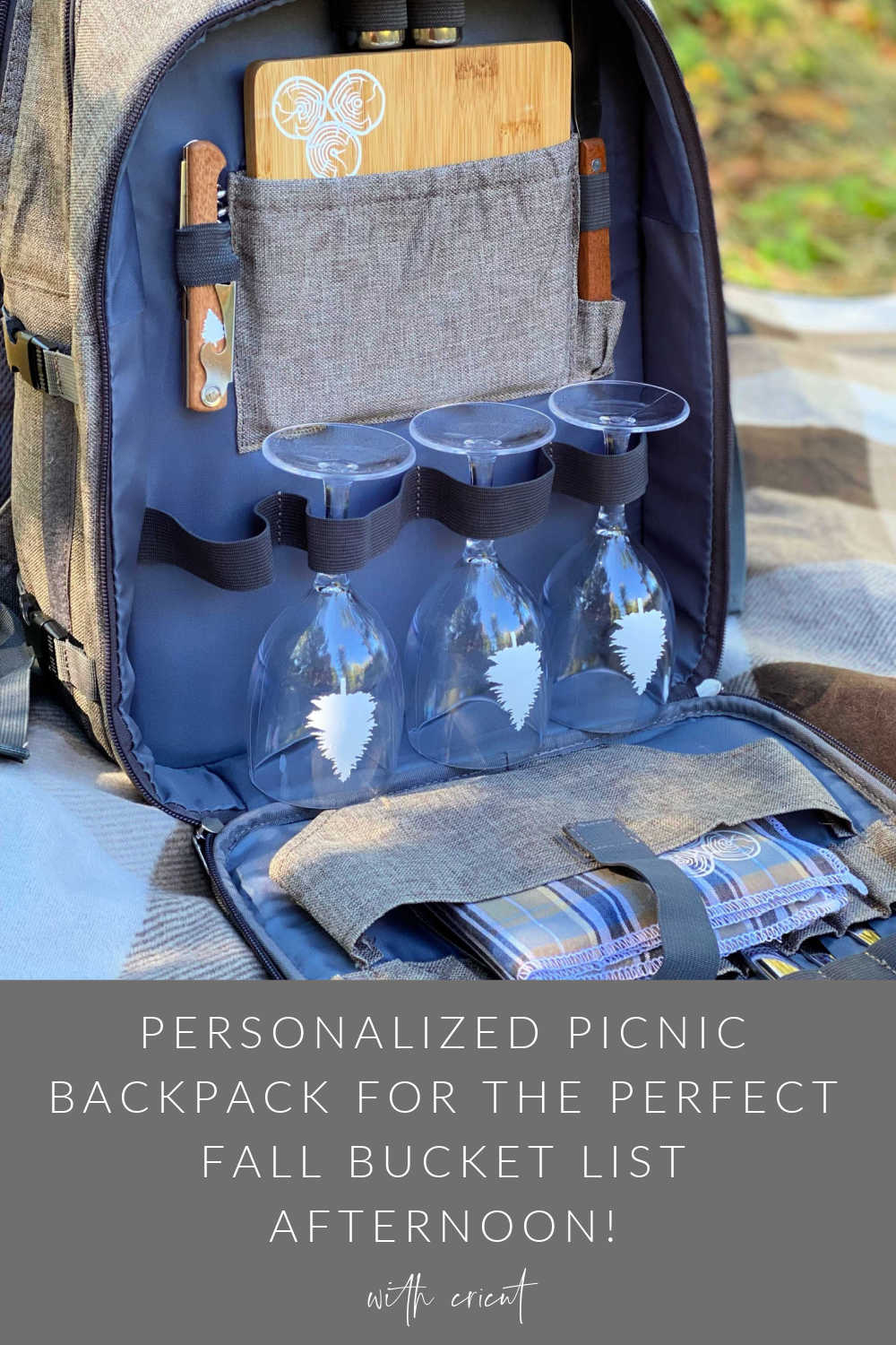 Personalized Picnic Backpack with Cricut for the Perfect Fall Bucket