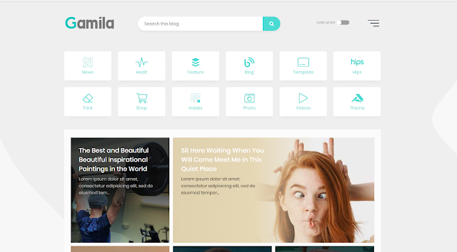 Gamila Premium Blogger Template Free Download