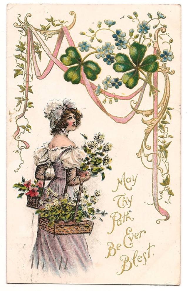 st patricks day victorian cards